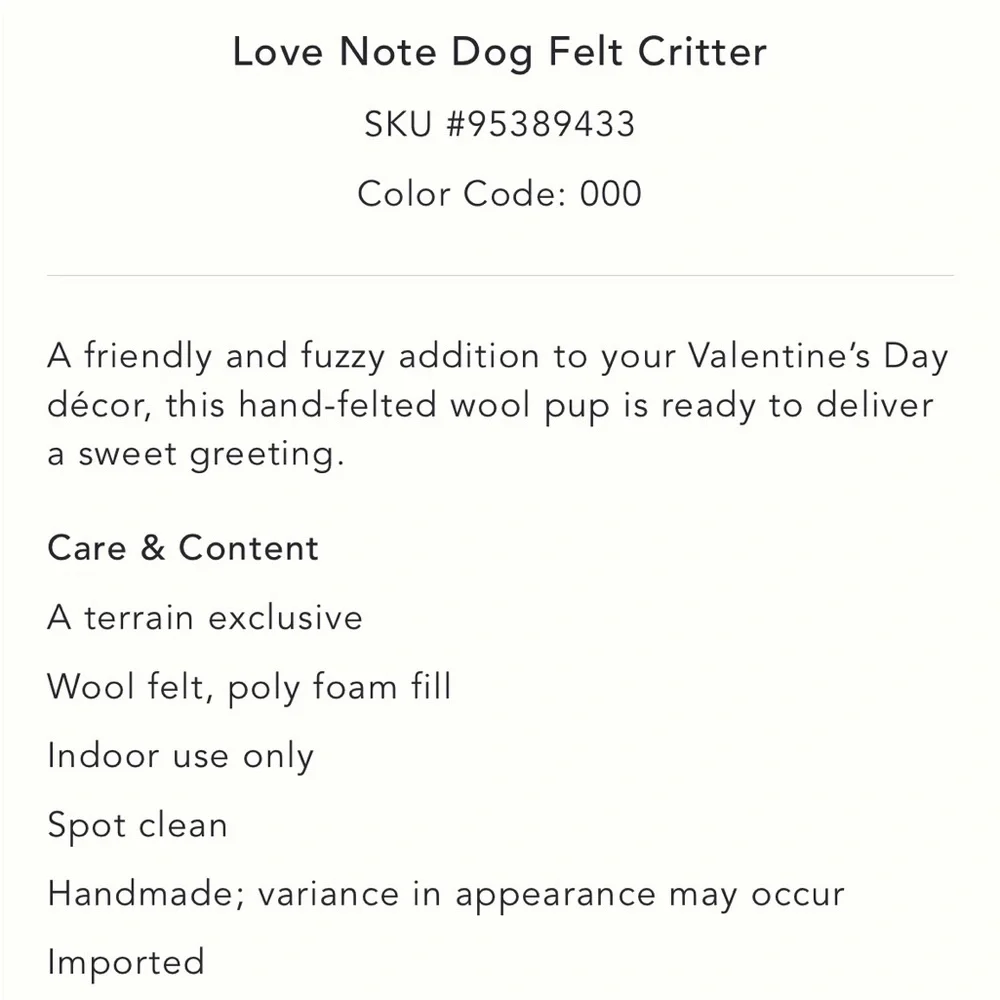 Anthropologie‎ Puppy w a Valentine 💝